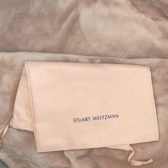 Preloved Stuart Weitzman Black Suede Leather Pointed Toe Kitten Heels Size 7B - Picture 11 of 11